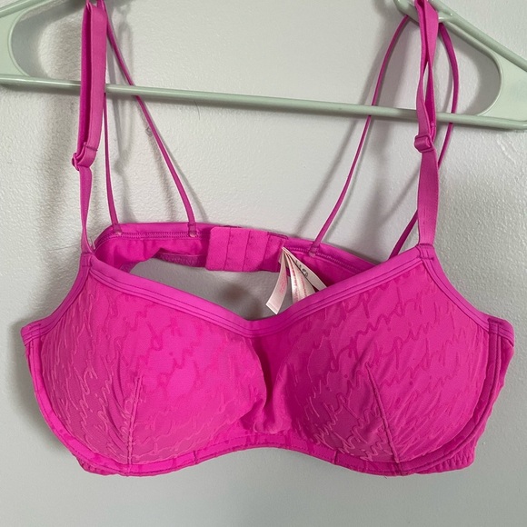 Victoria's Secret Other - Victoria's Secret Pink Underwire hot pink push up Bra size XL